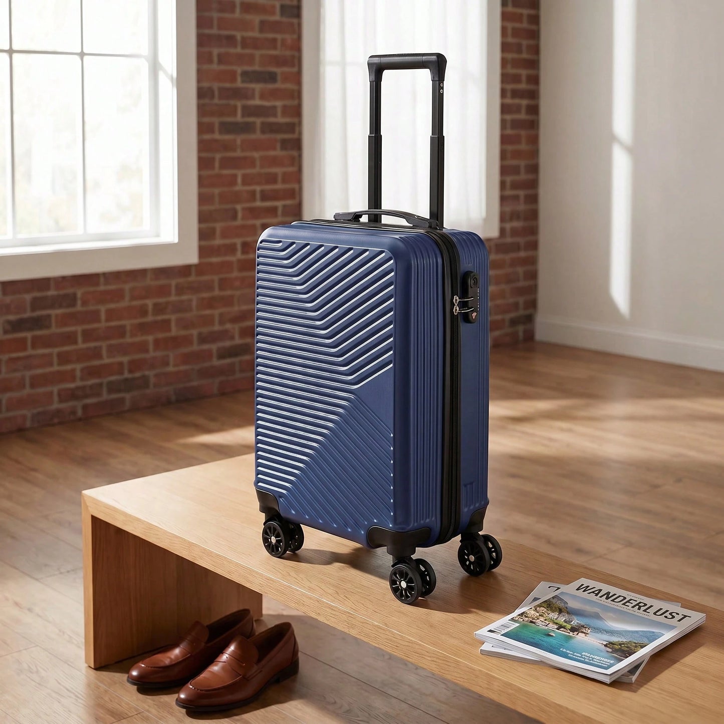 Luggage Box, Travel Case, ABS Travel Case, 20 In Travel Case, Wear-Resistant Shell, 360° Rotatable Silent Wheels, Suitable For Business Travel.