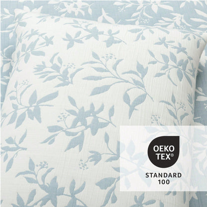 LUSH DECOR Floral Jacquard Reversible Soft Matelassé Quilt Blue 3Pc Set King/Cal King Halloween-Fall Decor-Room Decor