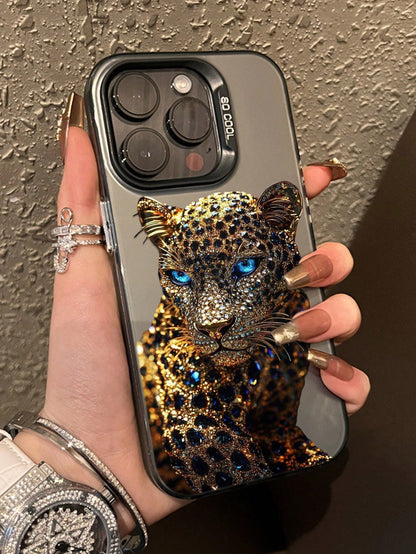 Luxury Leopard Print Fashion Phone Durable Case Leopard Print Shockproof Butterfly Leopard Print Fashion Phone Premium Case Cover Compatible With Apple 14, 15 Pro Max, 16, 11, Galaxy Phones, 16 Pro Ma