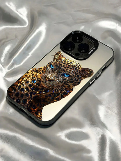 Luxury Leopard Print Fashion Phone Durable Case Leopard Print Shockproof Butterfly Leopard Print Fashion Phone Premium Case Cover Compatible With Apple 14, 15 Pro Max, 16, 11, Galaxy Phones, 16 Pro Ma
