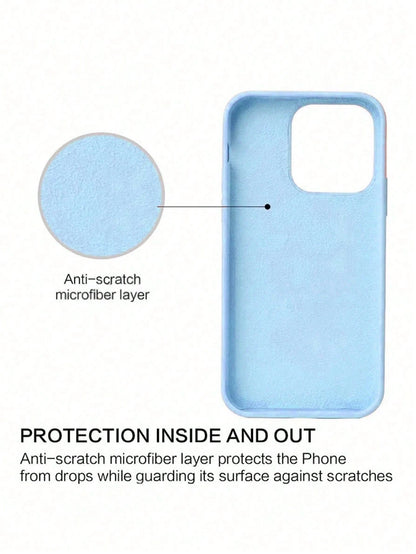 Luxury Matte Solid Color Large Aperture Camera Lens Protection Liquid Silicone Phone Case Compatible With Apple 16, 15, 14, 13, 12, 11 Pro Max, Compatible With Iphone 17 Pro Max, 16 Pro Max, 15 Pro Ma