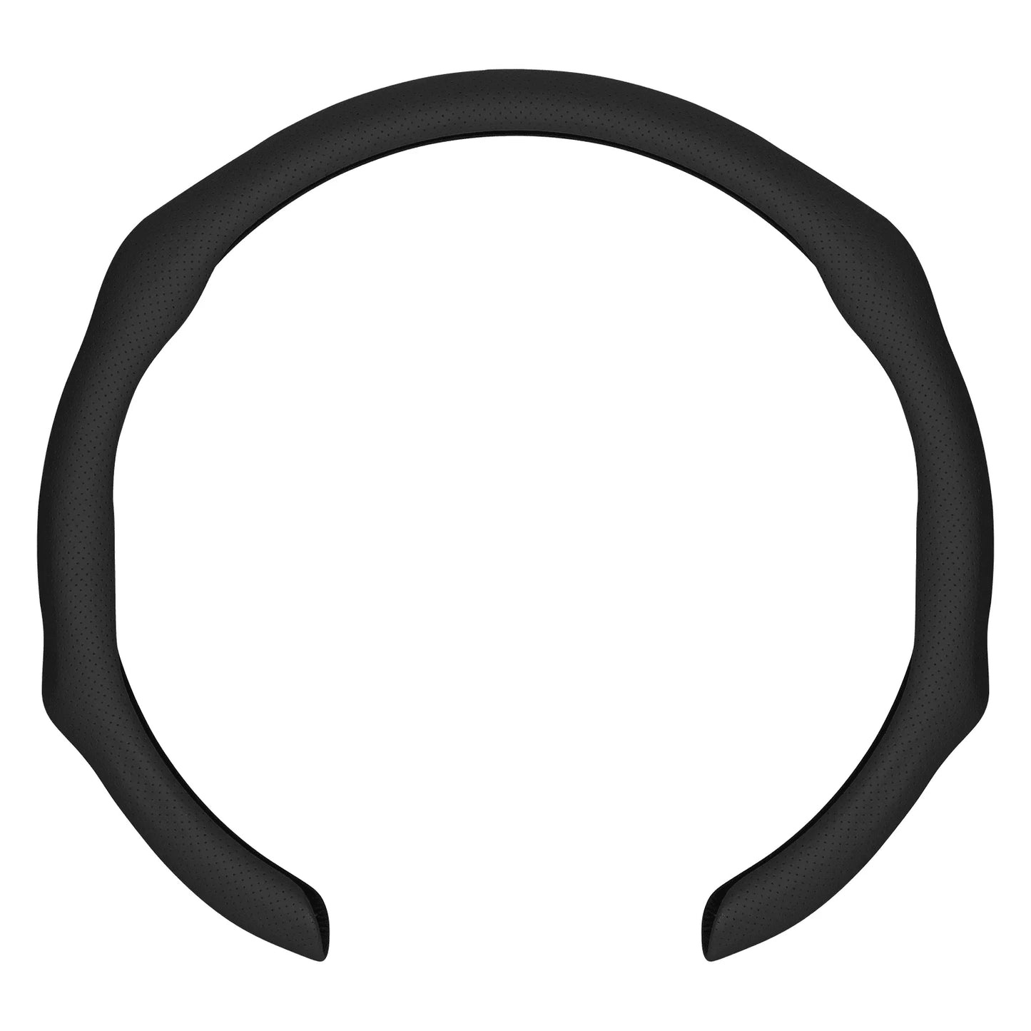 Luxury Nappa Leather Steering Wheel Cover Breathable Material With Anti-Slip Inner Lining-Ergonomic Grip For Maximum Comfort-Universal Fit For 15.5-16Inch Car Wheels For A Sophisticated Interior Look
