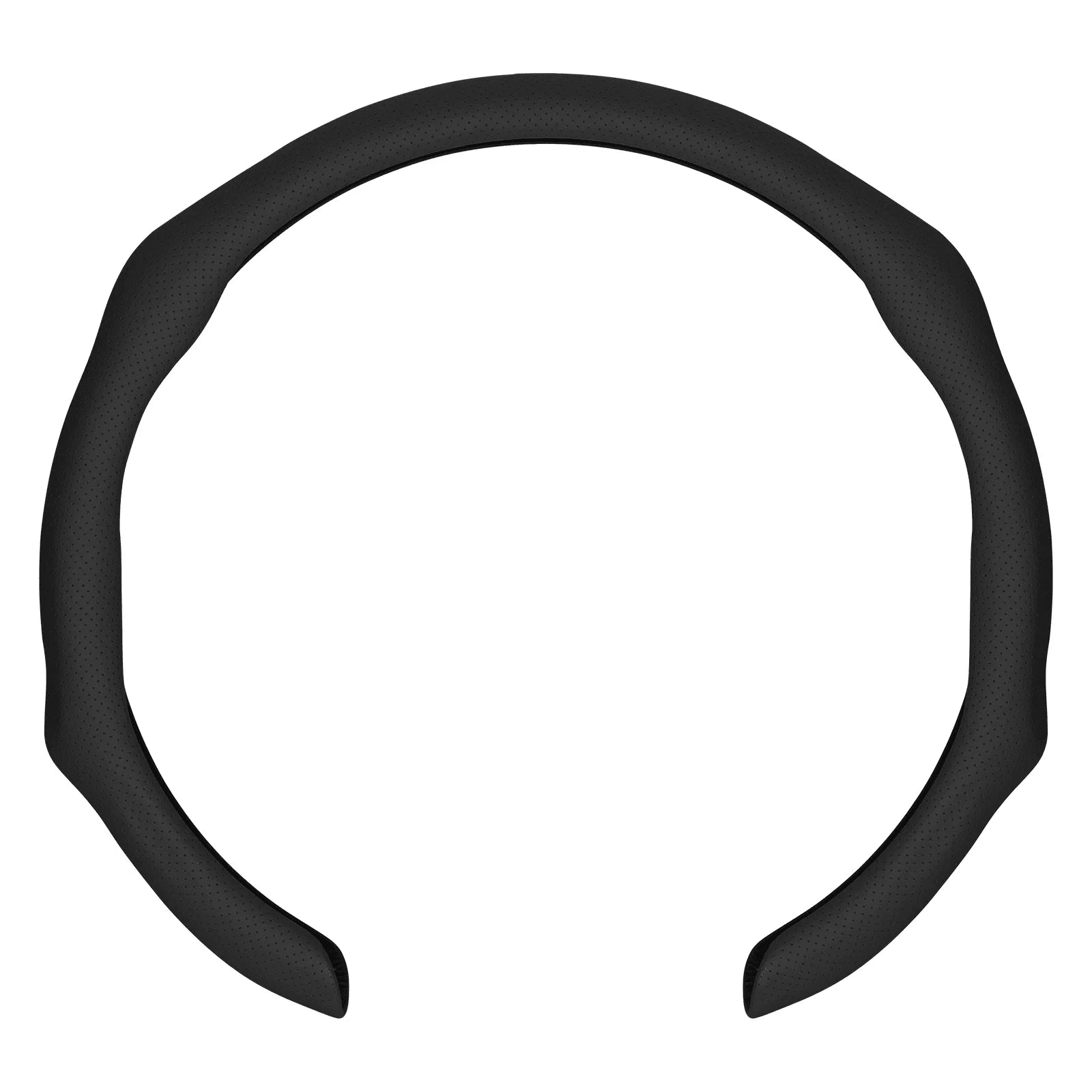 Luxury Nappa Leather Steering Wheel Cover Breathable Material With Anti-Slip Inner Lining-Ergonomic Grip For Maximum Comfort-Universal Fit For 15.5-16Inch Car Wheels For A Sophisticated Interior Look