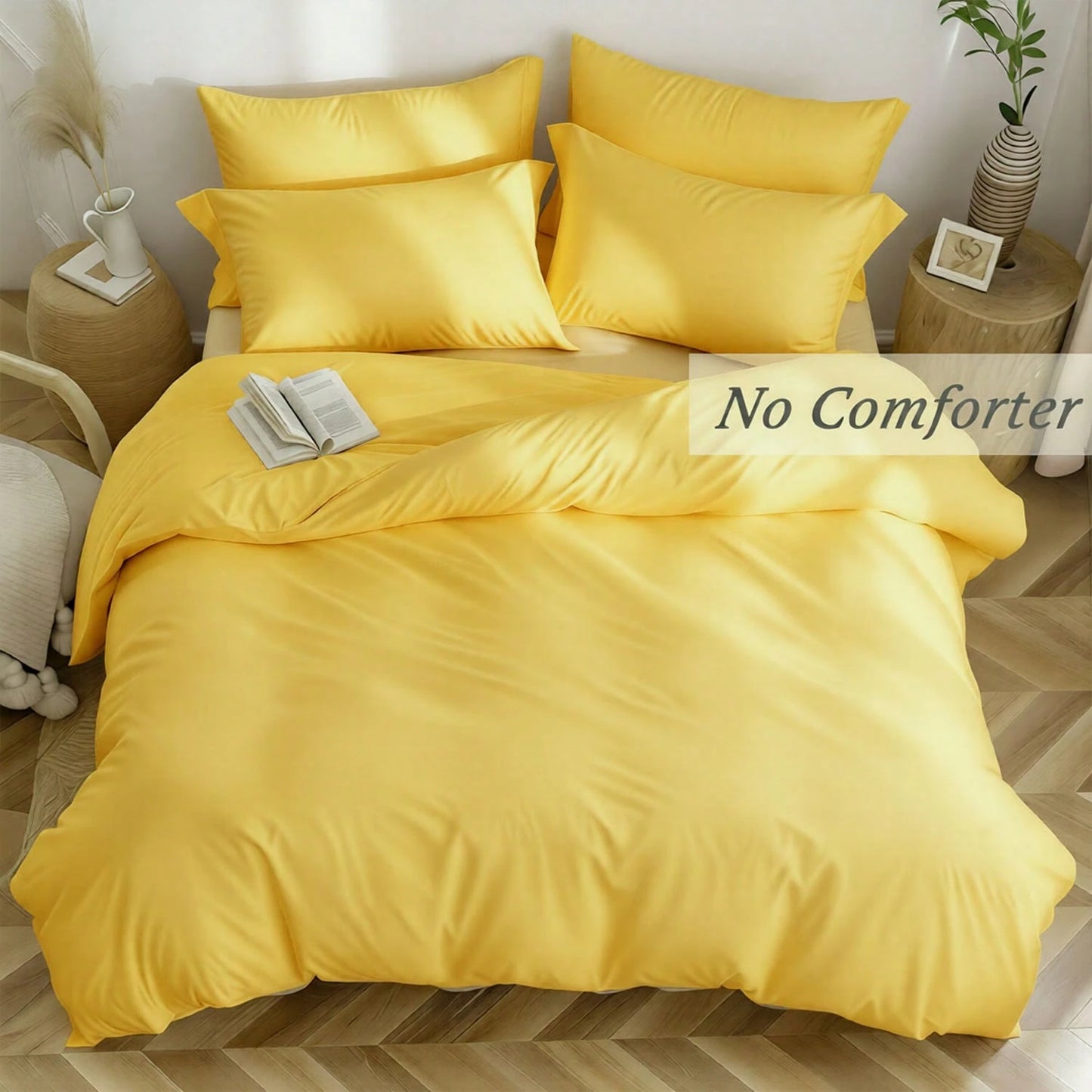 Luxury Solid Color Quilt Cover Three-Piece Nordic Minimalist Home Bedding Set, (One Quilt Cover+Two Pillowcases), Single And Double Complete Specifications, Daily Home Essential Bedding (T Size Only I