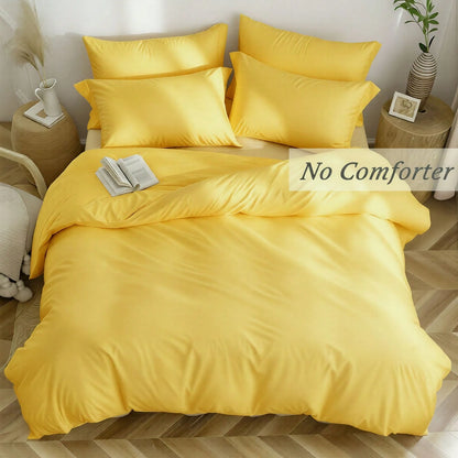 Luxury Solid Color Quilt Cover Three-Piece Nordic Minimalist Home Bedding Set, (One Quilt Cover+Two Pillowcases), Single And Double Complete Specifications, Daily Home Essential Bedding (T Size Only I