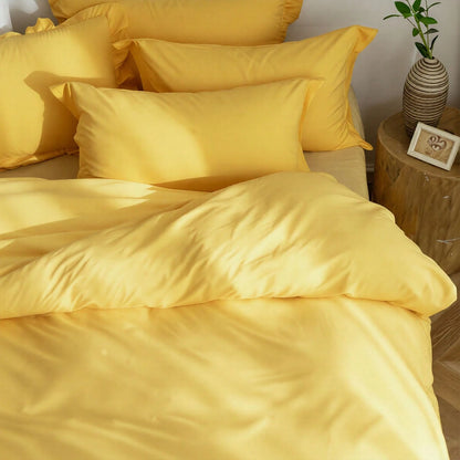 Luxury Solid Color Quilt Cover Three-Piece Nordic Minimalist Home Bedding Set, (One Quilt Cover+Two Pillowcases), Single And Double Complete Specifications, Daily Home Essential Bedding (T Size Only I