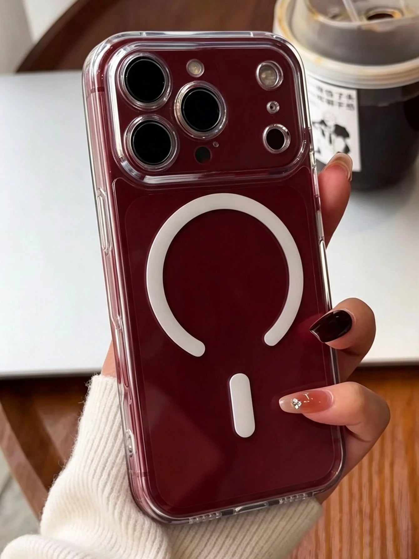Luxury Translucent Clear Camera Protection Magnetic Wireless Charge Phone Case Compatible With IPhone 17 Pro Max 17 16 15 14 13 Pro Max Magnetic Lens Protective Back Cover