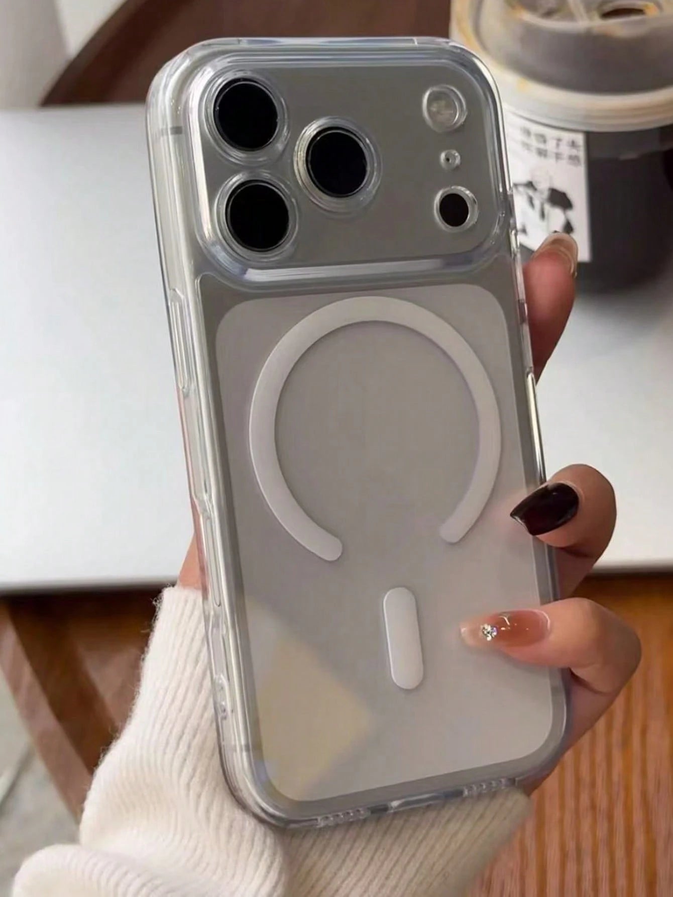 Luxury Translucent Clear Camera Protection Magnetic Wireless Charge Phone Case Compatible With IPhone 17 Pro Max 17 16 15 14 13 Pro Max Magnetic Lens Protective Back Cover