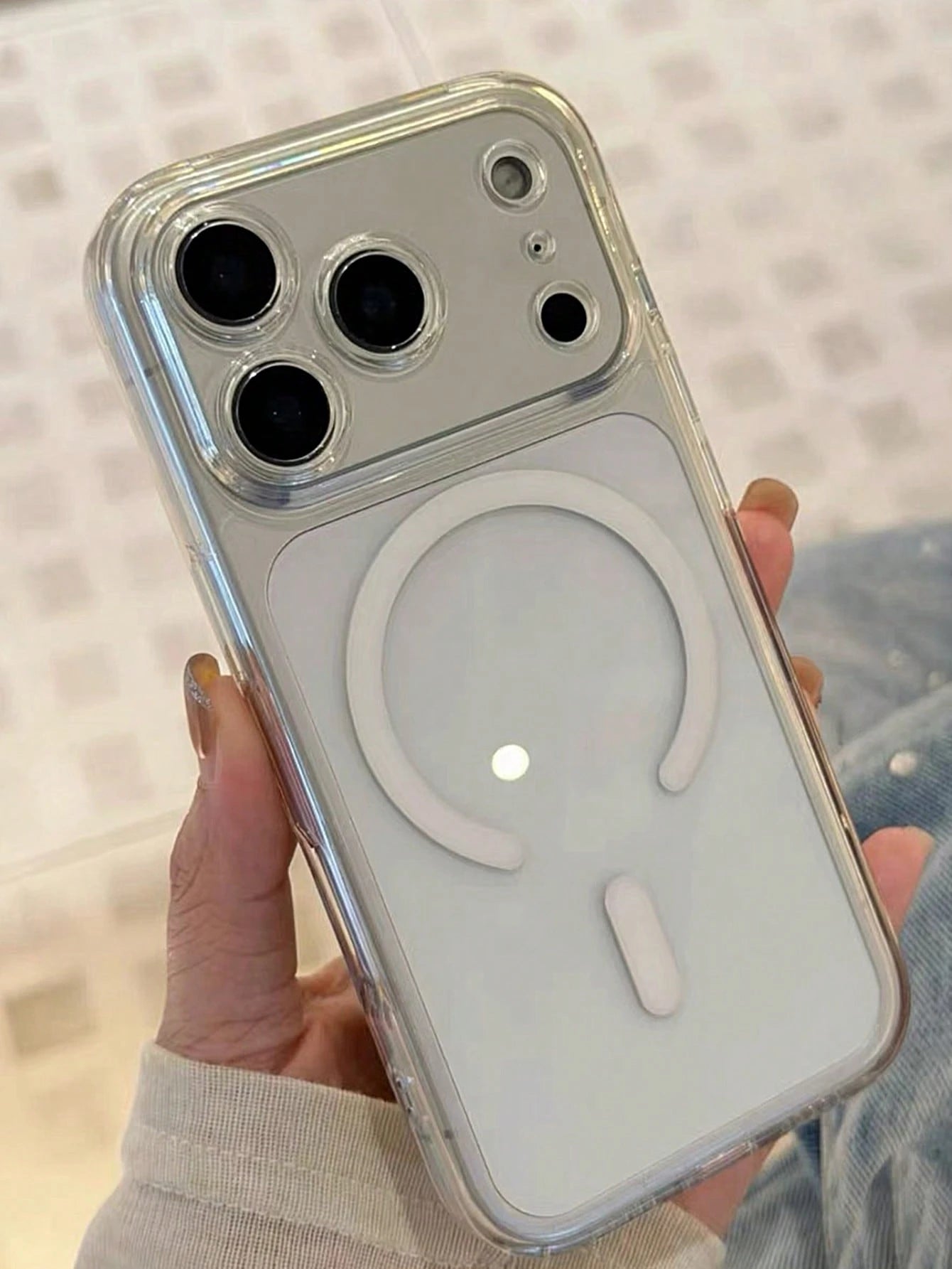 Luxury Translucent Clear Camera Protection Magnetic Wireless Charge Phone Case Compatible With IPhone 17 Pro Max 17 16 15 14 13 Pro Max Magnetic Lens Protective Back Cover