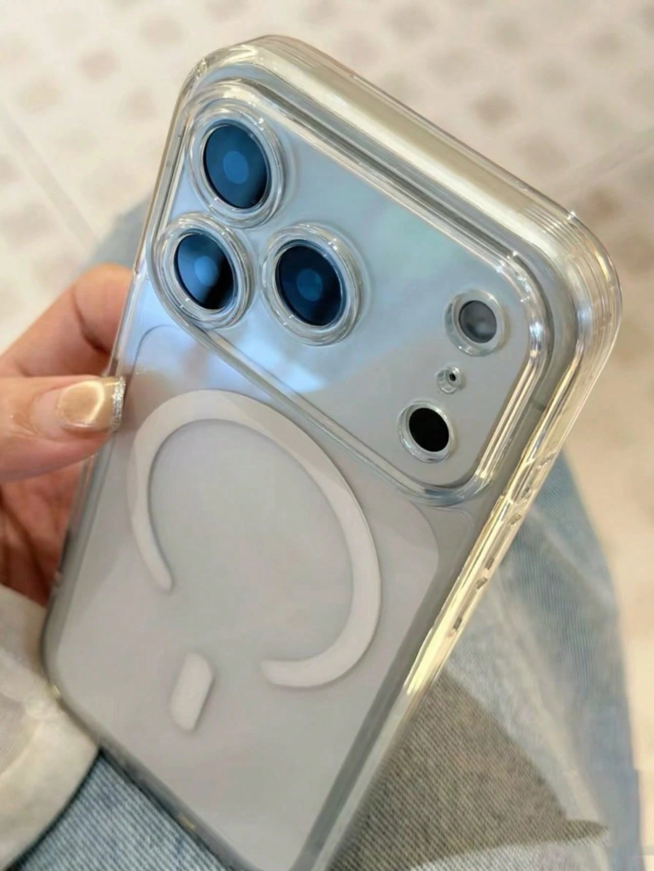 Luxury Translucent Clear Camera Protection Magnetic Wireless Charge Phone Case Compatible With IPhone 17 Pro Max 17 16 15 14 13 Pro Max Magnetic Lens Protective Back Cover