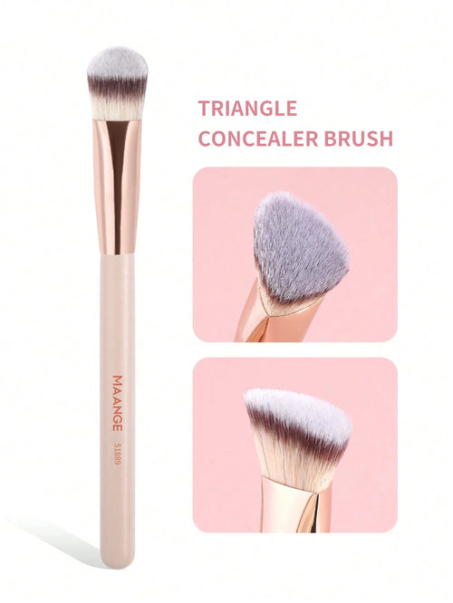 MAANGE 1pc/2pcs/4pcs/5pcs Face Triangle Concealer Brush, Portable Blending Makeup Brush, Soft Skin-Friendly Fiber, Women Travel Makeup Brush, Foundation Brush, Concealer Brush, Blush Brush, Contour Br