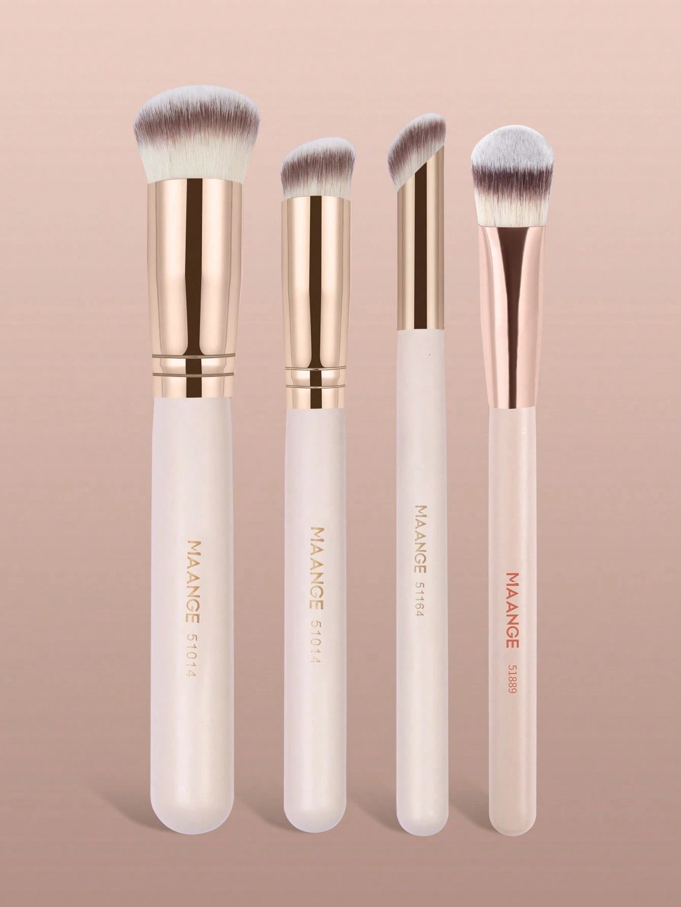 MAANGE 1pc/2pcs/4pcs/5pcs Face Triangle Concealer Brush, Portable Blending Makeup Brush, Soft Skin-Friendly Fiber, Women Travel Makeup Brush, Foundation Brush, Concealer Brush, Blush Brush, Contour Br