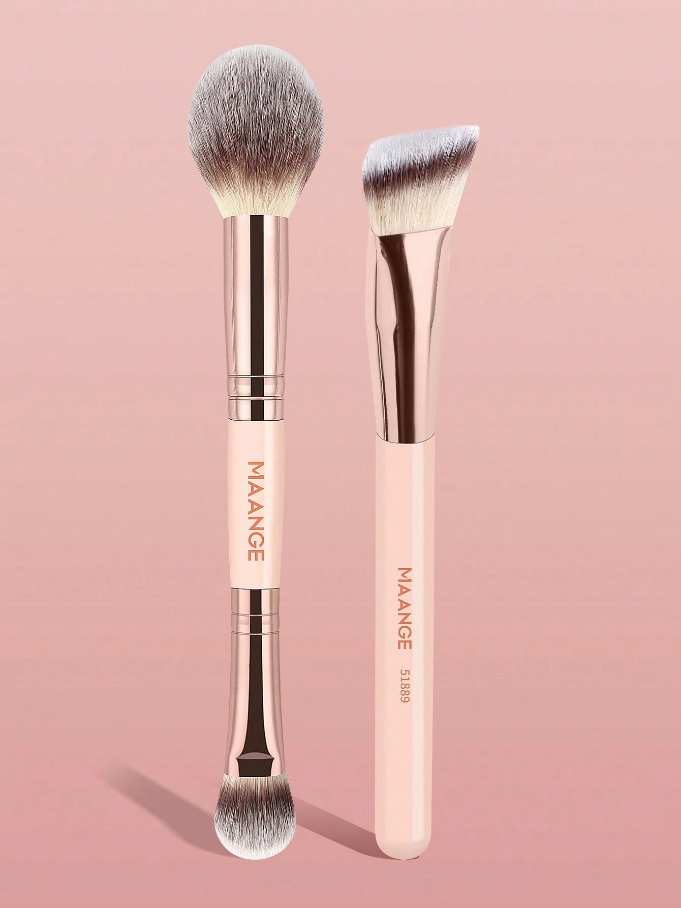 MAANGE 1pc/2pcs/4pcs/5pcs Face Triangle Concealer Brush, Portable Blending Makeup Brush, Soft Skin-Friendly Fiber, Women Travel Makeup Brush, Foundation Brush, Concealer Brush, Blush Brush, Contour Br