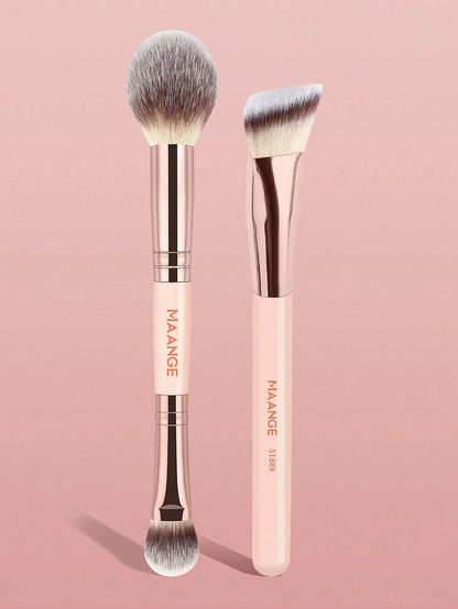 MAANGE 1pc/2pcs/4pcs/5pcs Face Triangle Concealer Brush, Portable Blending Makeup Brush, Soft Skin-Friendly Fiber, Women Travel Makeup Brush, Foundation Brush, Concealer Brush, Blush Brush, Contour Br