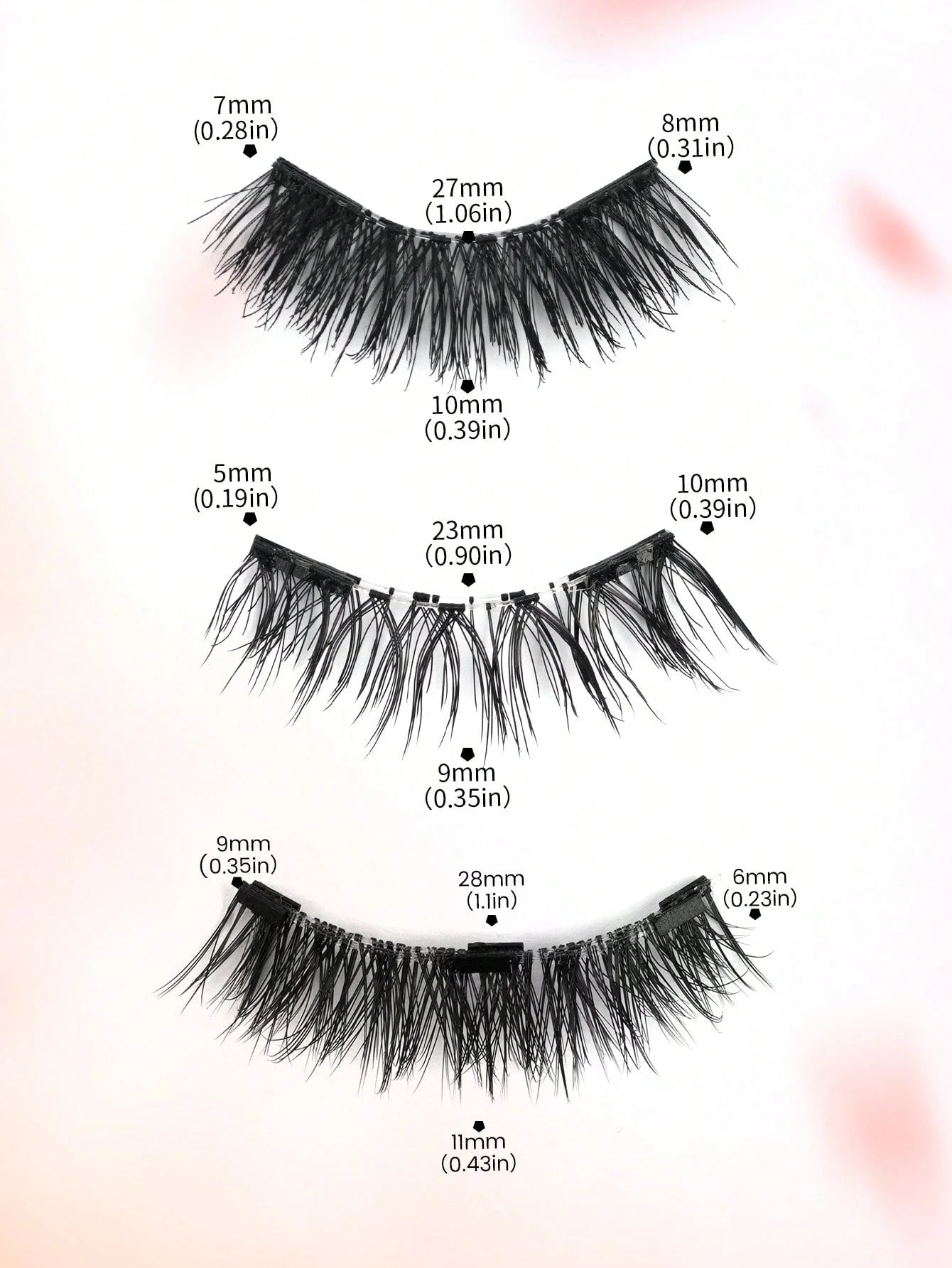 MAANGE 3 Pairs CC Voluminous Curly Magnetic False Eyelashes Set, With Reusable Eyelash Applicator, No Glue Needed, Cartoon Style False Eyelashes, Perfect Fit For Eye Contour, Natural Cartoon Style Fal