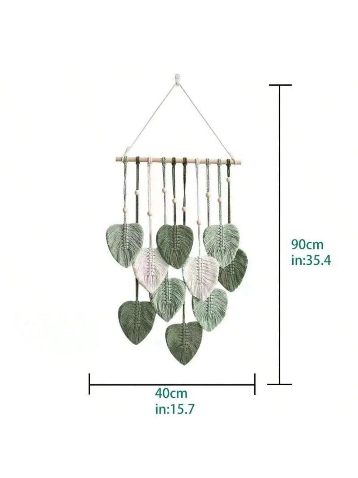 Macrame Wall Hanging Leaves, Bohemian Wall Hanging Woven Tapestry, Large Chic Woven Leaf Tassels Handmade Woven Wall Art For Bedroom Nursery Home Baby Shower Family Decorations Gifts