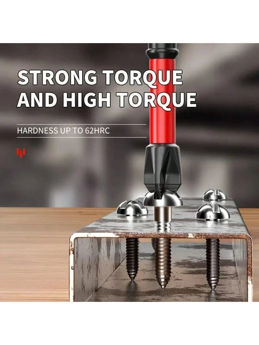 Magnetic Anti-Slip Drill Bit Set: 3/5/6 Pcs, S2 Steel, Phillips & Impact Bits For Electric & Manual Drivers, Anti-Slip Grip Magnetic Drill Bit Set
