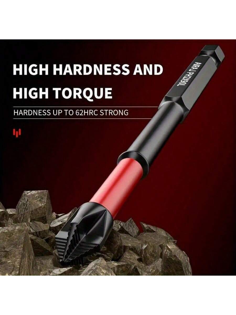 Magnetic Anti-Slip Drill Bit Set: 3/5/6 Pcs, S2 Steel, Phillips & Impact Bits For Electric & Manual Drivers, Anti-Slip Grip Magnetic Drill Bit Set