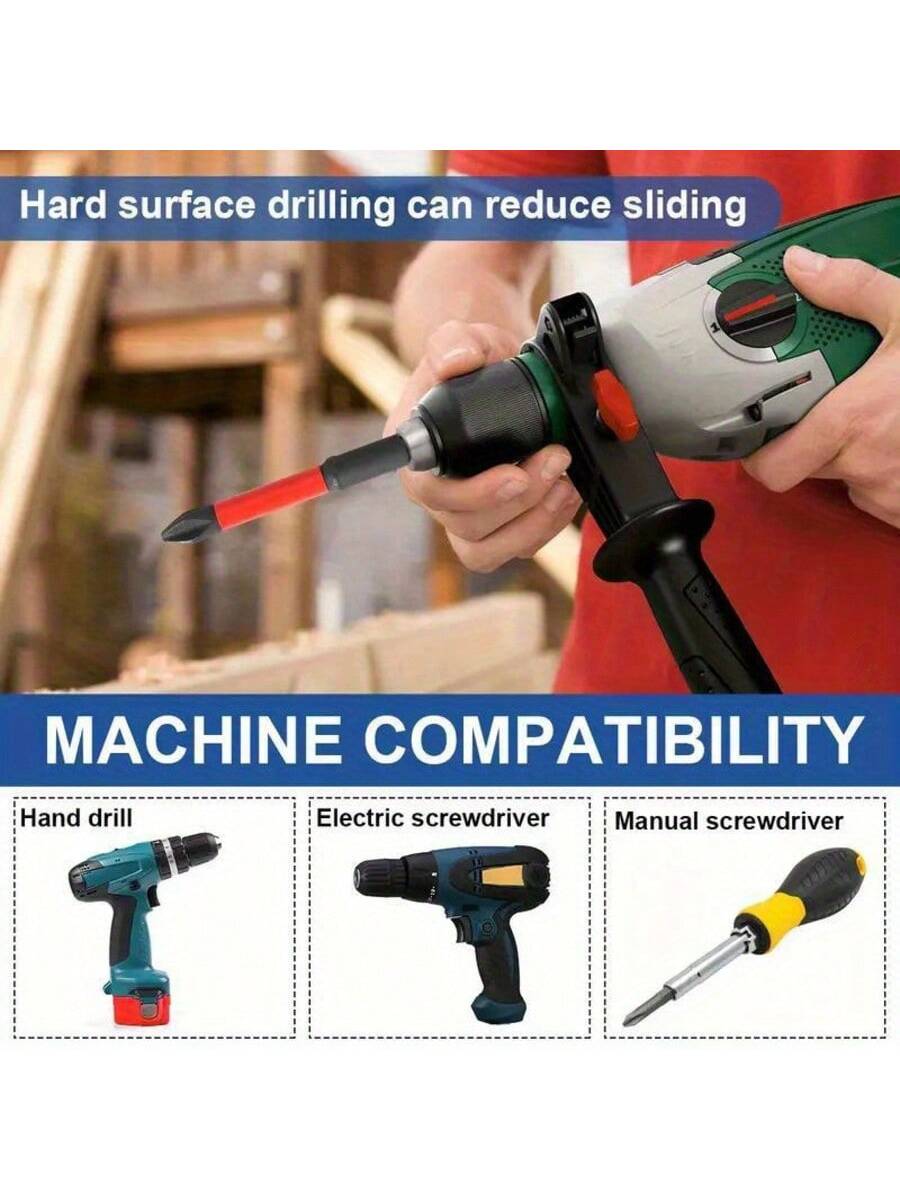 Magnetic Anti-Slip Drill Bit Set: 3/5/6 Pcs, S2 Steel, Phillips & Impact Bits For Electric & Manual Drivers, Anti-Slip Grip Magnetic Drill Bit Set