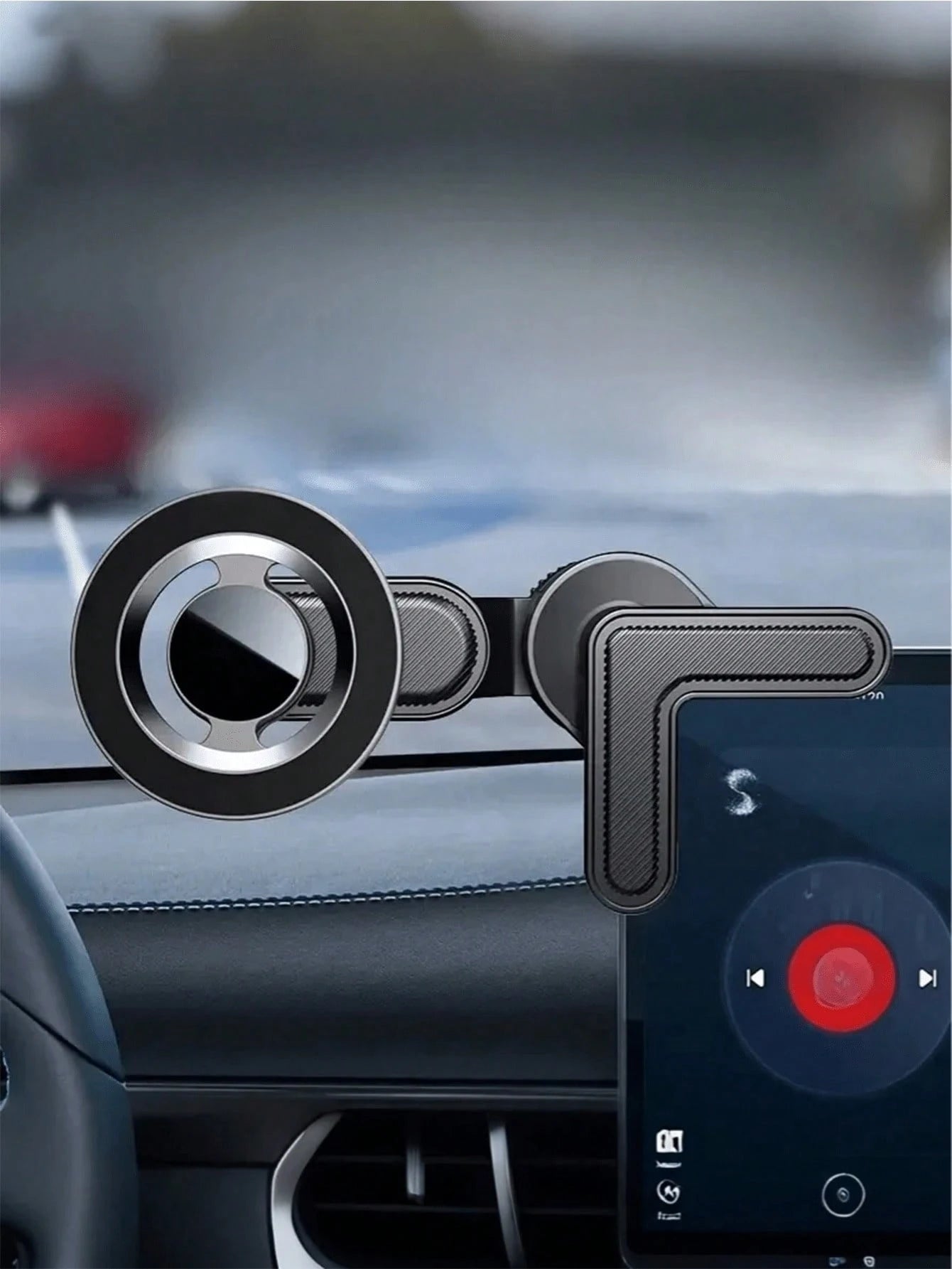 Magnetic Car Phone Holder – 360° Rotating Arm, Strong Magnetic Suction, Air Vent Clip Mount, Hands-Free Floating Screen Car Phone Holder, Compatible With Smartphones