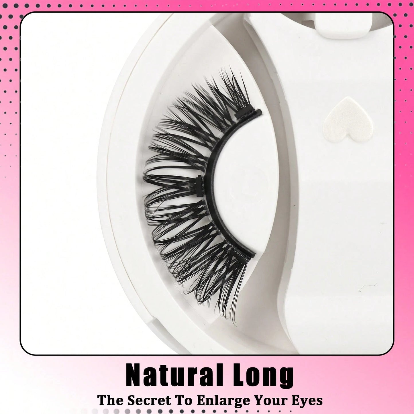 Magnetic False Eyelashes Set With Magnetic Applicator And Mirror, Portable, Natural Thick Long Curly, D Curl, Cat Eye, Reusable, 8-15mm Length, Strong Magnetic Adhesion, No Glue Or Makeup Remover Need
