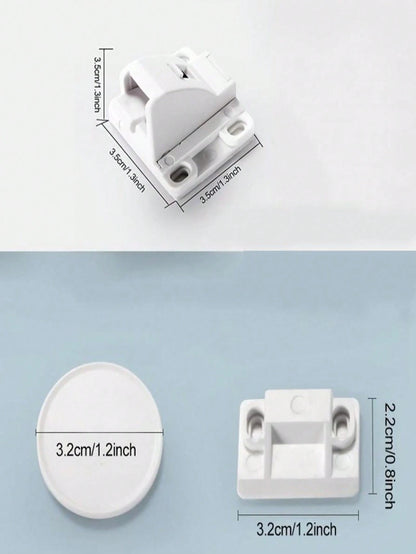 Magnetic Lock Household Multi-Function (4 Sets Of Locks + 1 Set Of Keys) Including Installation Aid Invisible Lock Drawer Cabinet Door Kitchen Cabinet Side-By-Side Door Lock