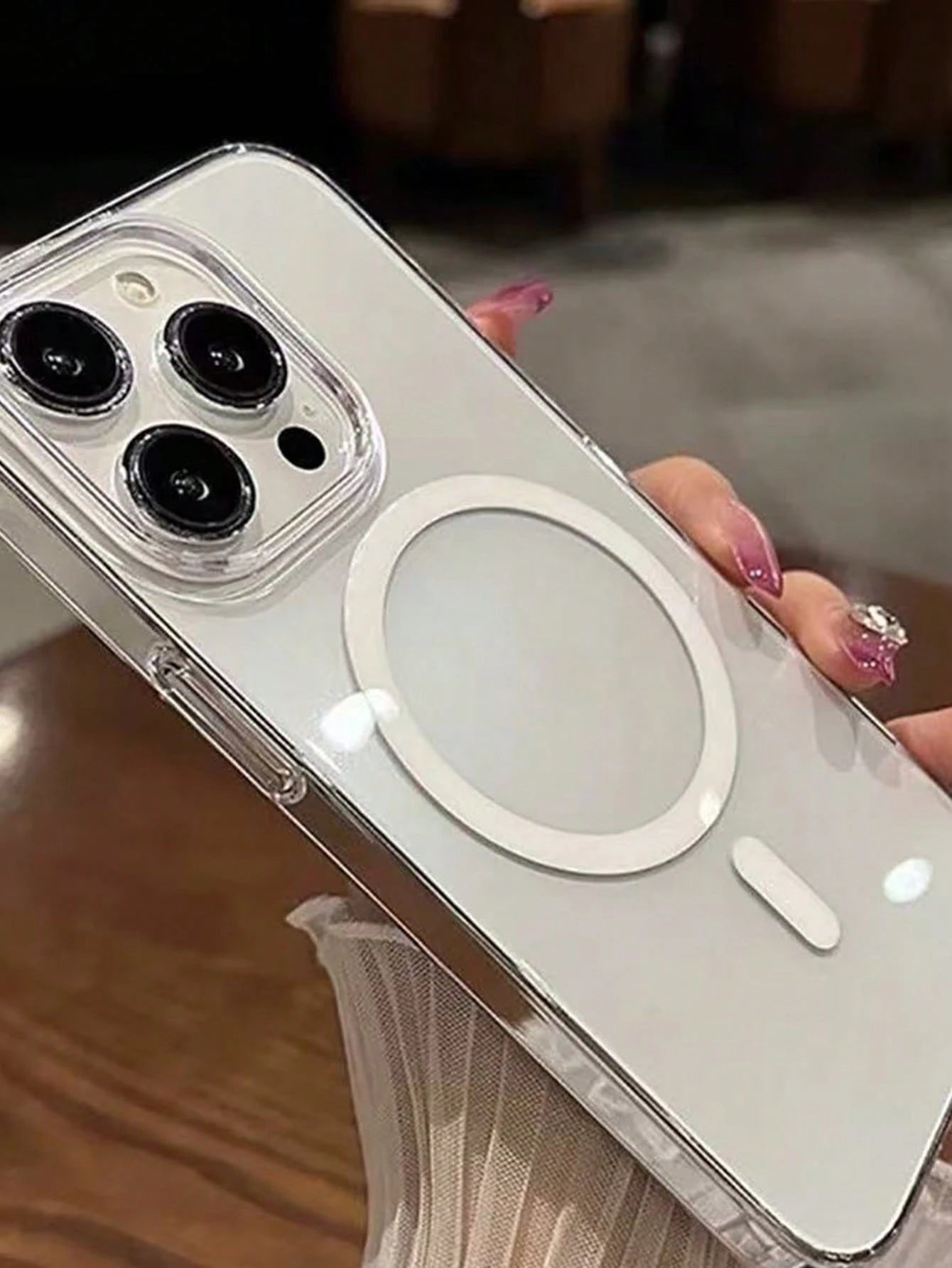 Magnetic Phone Case Compatible With Apple 14Pro IPhone16/17 Transparent 13Pro Shockproof 12 Protective Cover MagSafe Full Coverage New Plus Wireless Charging 15 Men Minimalist 16 Women Max