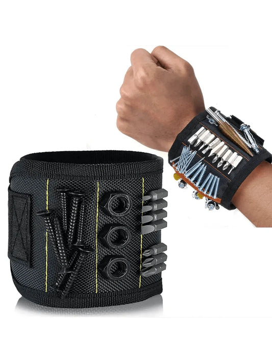 Magnetic Wristband For Holding Screws,Nails, Drilling Bits,Wrist Tool Holder Belts With Strong Magnets, Cool Gadgets For Men, Women, DIY Handyman,Dad Outdoor Furniture For Tools Tool Small Standard B