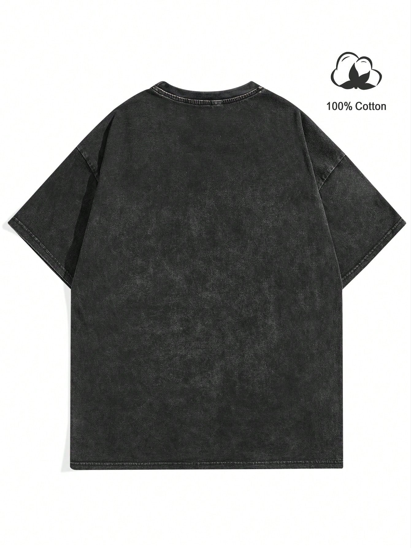 Manfinity EMRG Men Crew Neck Graphic Print Short Sleeve Casual T-Shirt, For Going Out, Boyfriend Gift