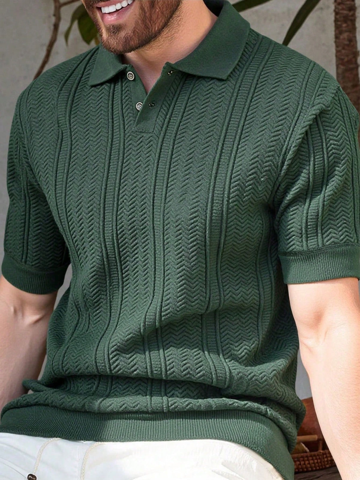 Marcello Vane Men's Summer Casual Short Sleeve Knit Top Old Money Aesthetic Valentine's Day Holiday