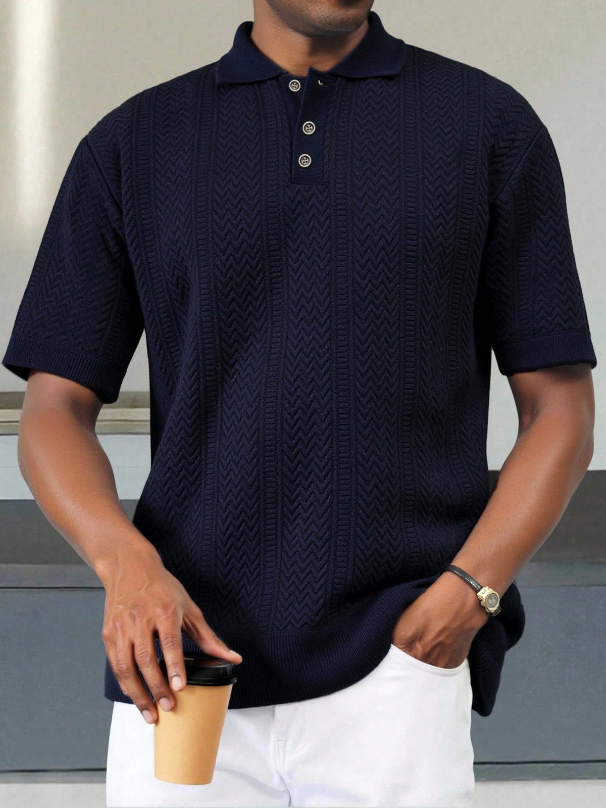 Marcello Vane Men's Summer Casual Short Sleeve Knit Top Old Money Aesthetic Valentine's Day Holiday