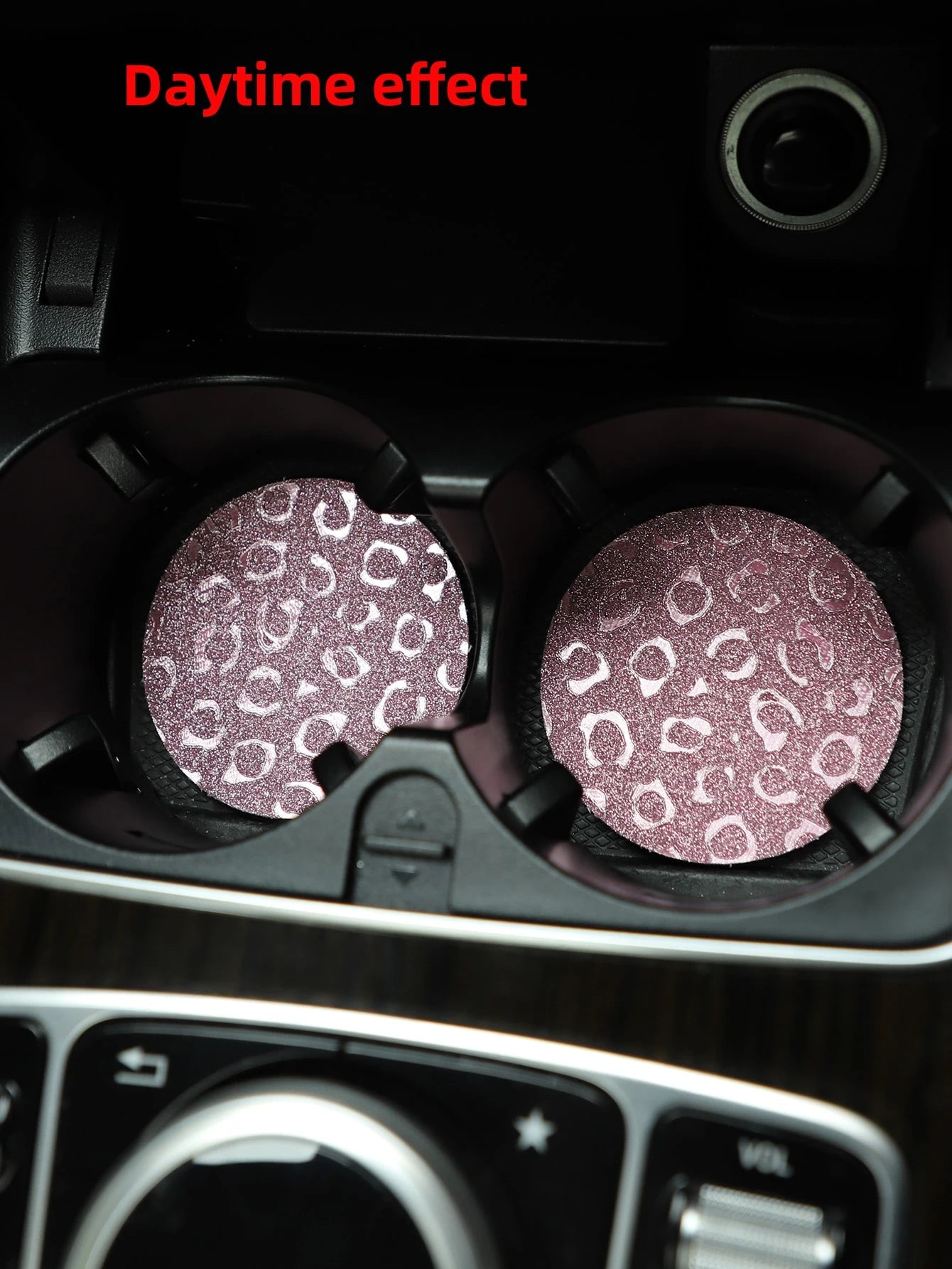 MEIKAXIU 2pcs Leopard Print Car Coaster