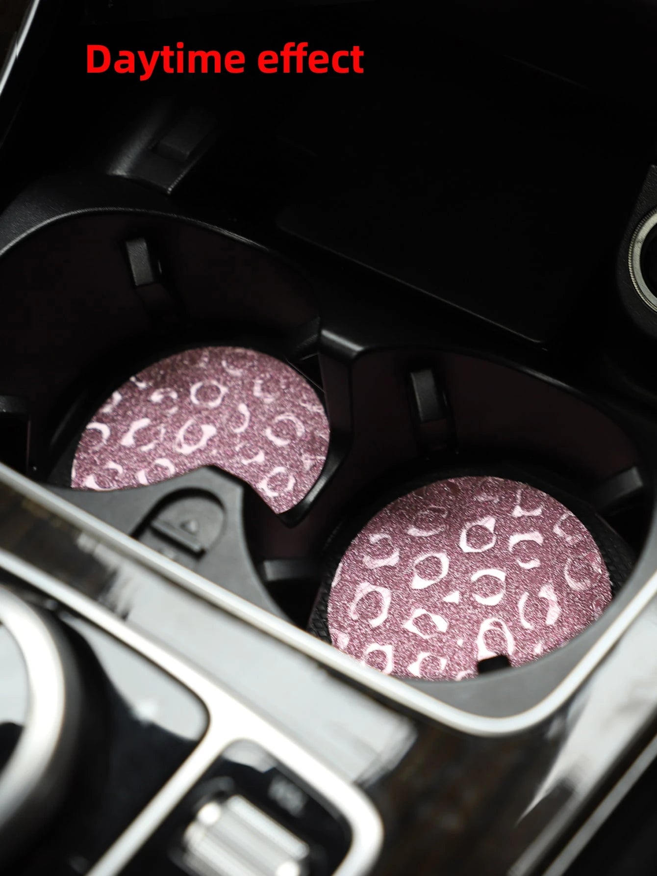 MEIKAXIU 2pcs Leopard Print Car Coaster