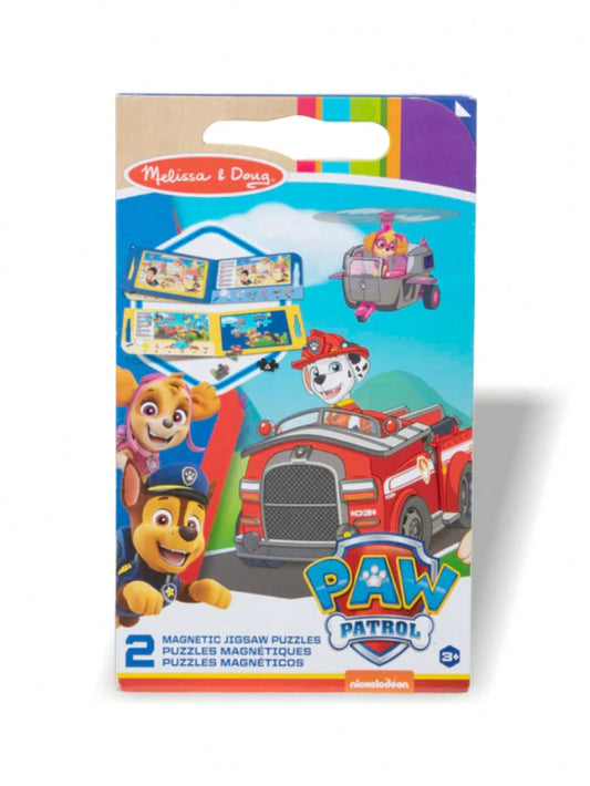 Melissa & Doug Paw Patrol Series- 2-In-1 Magnetic Jigsaw Puzzles, Portable Double-Sided Puzzle For Kids