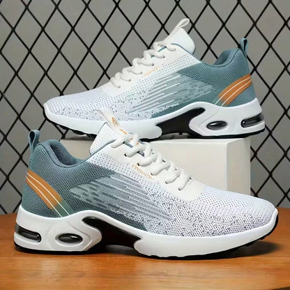 Men's Air Cushion Tennis Shoes Breathable Mesh Non-Slip Lightweight Athletic Sneakers For Running Walking
