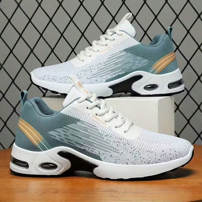 Men's Air Cushion Tennis Shoes Breathable Mesh Non-Slip Lightweight Athletic Sneakers For Running Walking
