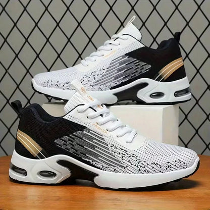 Men's Air Cushion Tennis Shoes Breathable Mesh Non-Slip Lightweight Athletic Sneakers For Running Walking