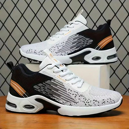 Men's Air Cushion Tennis Shoes Breathable Mesh Non-Slip Lightweight Athletic Sneakers For Running Walking