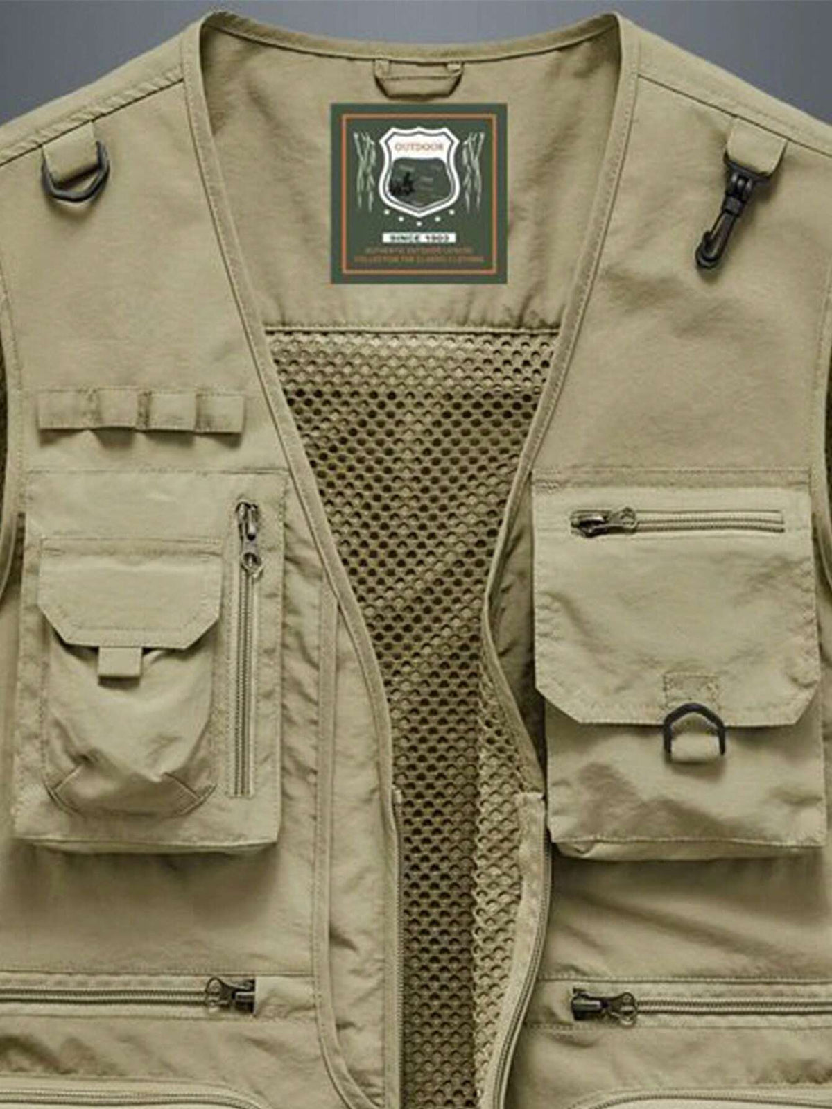 Men's Outdoor Casual Vest With Multiple Pockets, Lightweight Sleeveless Jacket For Spring Autumn, Suitable For Fishing, Photography