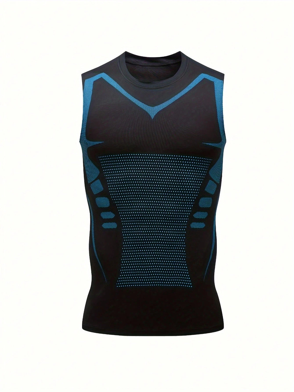 Men's Sports Compression Tank Top, Basketball Workout Tight Vest, Moisture Wicking Stretch Wide Strap Breathable Undershirt