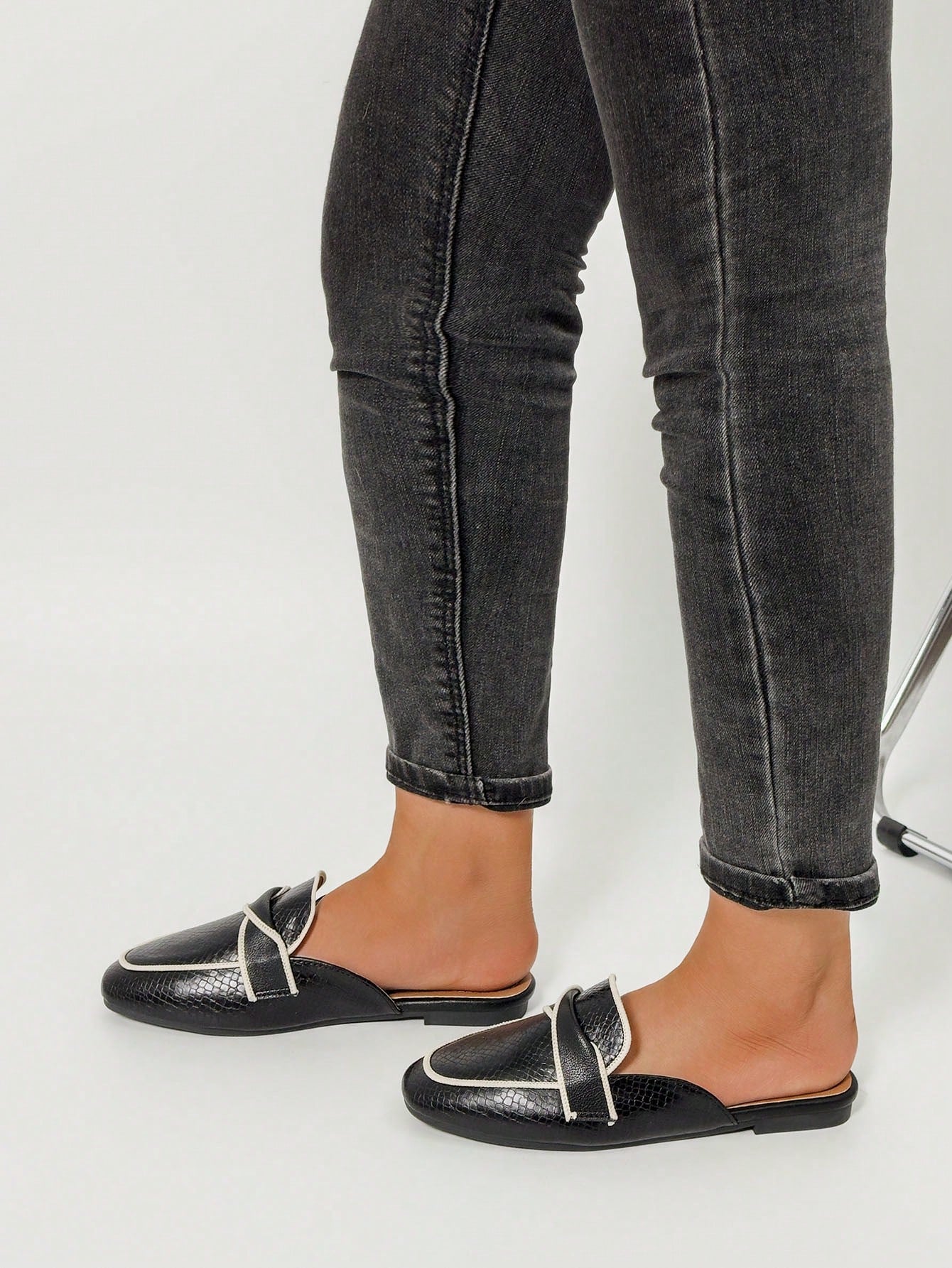 Mengshangli Wide Fit Slip-On Slippers For Women, Fashion Mule Shoes, Casual Outdoor Wear