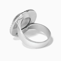 Meridian Geo Dew Domed Ring Silver Size 7