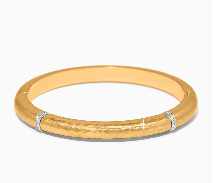 Meridian Geo Hinged Bangle Gold