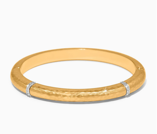 Meridian Geo Hinged Bangle Gold