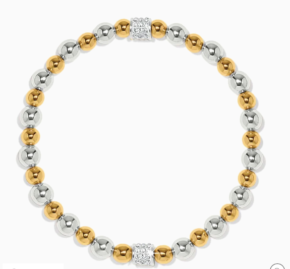 Meridian Petite Silver/Gold Stretch Bracelet