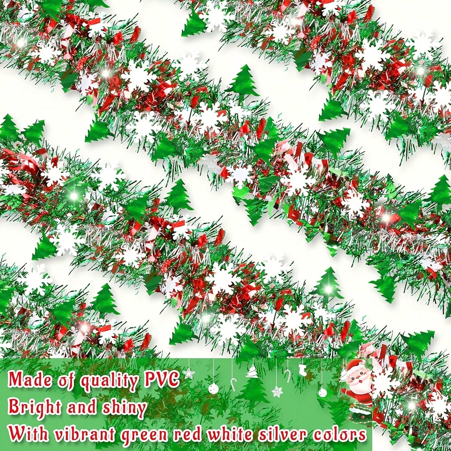Merry Christmas Car Stickers Waterproof Santa Claus & Reindeer Window Decor Self-Adhesive PVC Christmas Decoration