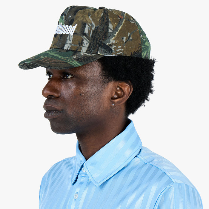 Metalwood Metal Logo 5-Panel Hat / Real Leaf Camo