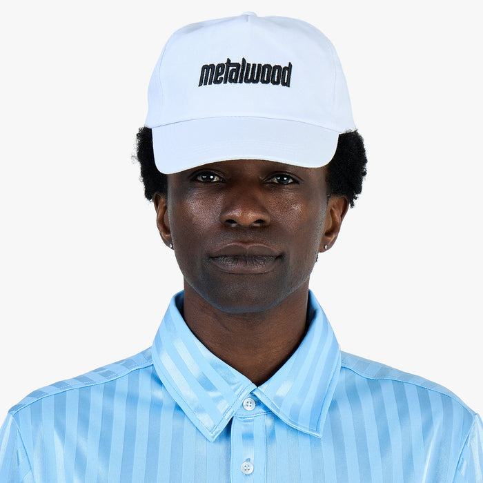 Metalwood Metal Logo 5-Panel Hat / White
