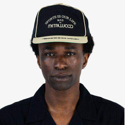 Metalwood Professional Piping Snapback Hat / Black