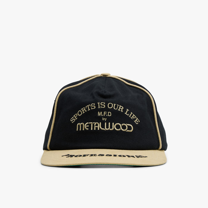 Metalwood Professional Piping Snapback Hat / Black